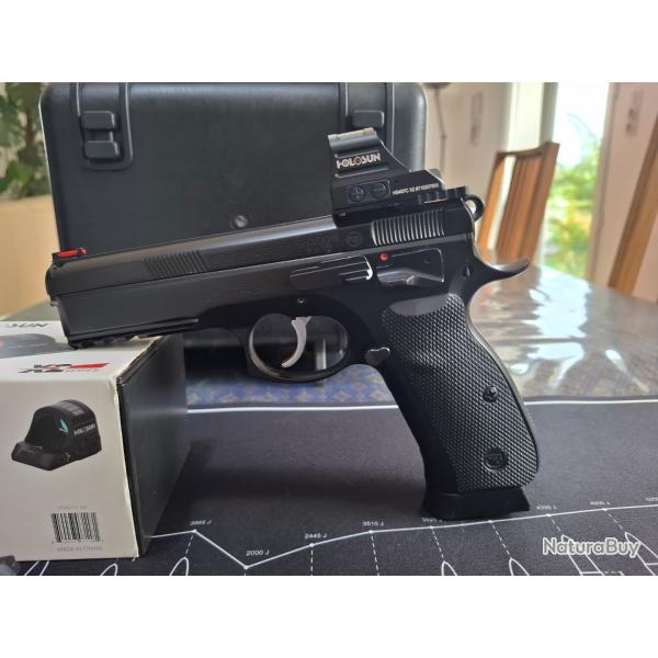 Pistolet CZ SP 01 SHADOW 9 mm + montage Toni system + point rouge Holosun HS407C