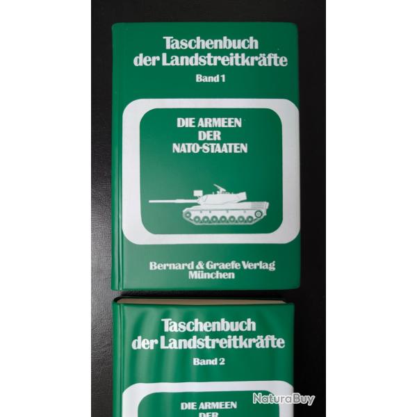 Lot de 2 ouvrages militaires allemands "Taschenbuch der Landstreitkr�fte"