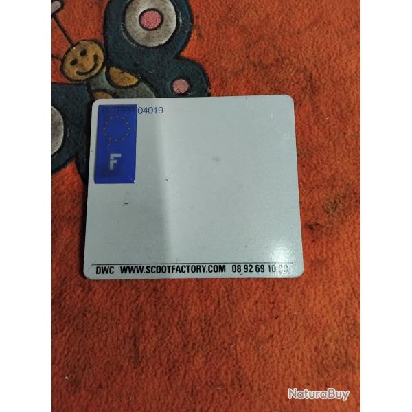 Plaque d'immatriculation moto scooter dirt quad pocket ct...