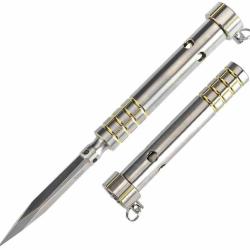 Spike EDC Kansept Stiletto Lame Acier 5Cr13 Manche Titane Gold G005A2