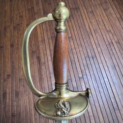 &Eacute;P&Eacute;E MOD&Egrave;LE 1816 D'OFFICIER FRAN&Ccedil;AIS CLAVIER AU COQ GAULOIS LAME FORG&Eacute;E PAR COULAUX A   KLINGENTHAL