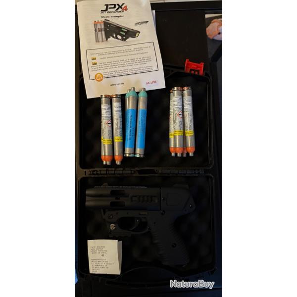 Pistolet JPX4 laser Jet defender PIEXON + 4 cartouches