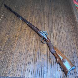 SUPERBE FUSIL DE CHASSE &Agrave; SILEX DOUBLE CANON JUXTAPOS&Eacute;S PLATINE SIGN&Eacute;E