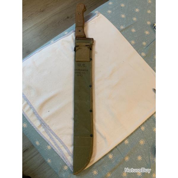 Ancienne machette US avec etui 1943