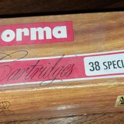 Boite vide de munitions - Norma 38 special WC plomb 158grains