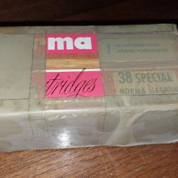 Boite vide de munitions - Norma 38 special HP 110 grains - scotch&eacute;