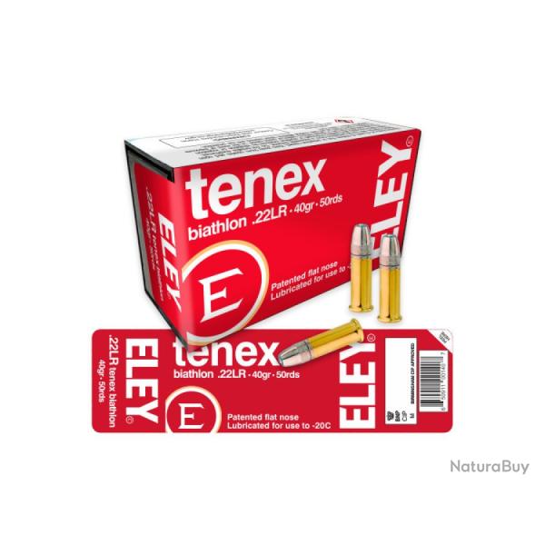 cartouches 22lr Eley Tenex Biathlon 40gr par 50