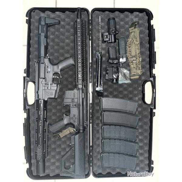 PACK 2 R�pliques MK18 SA-E26 EDGE Daniel Defense + Amoeba Honey Badger AM-013 + Accessoires