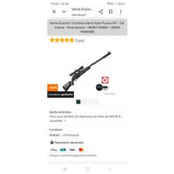 &agrave; vendre servi une fois carabine &agrave; plombs