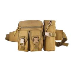 Sac Banane Tactique &Eacute;tanche Porte Bouteille D&eacute;tachable Randonn&eacute;e Running Camping Homme Femme Kaki