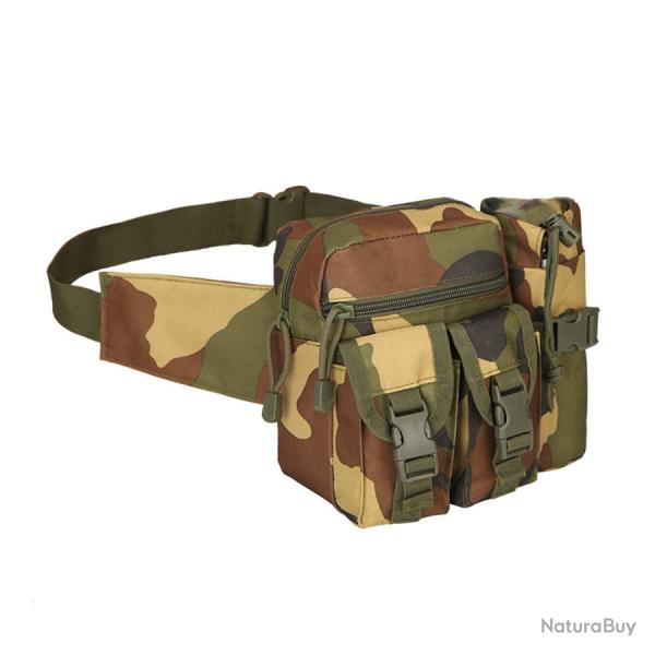 Sac Banane Tactique �tanche Porte Bouteille D�tachable Randonn�e Running Camping Homme Femme Camo
