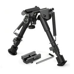 Bipied en aluminium &agrave; fixation Picatinny / Grenadi&egrave;re - 15 &agrave; 23cm
