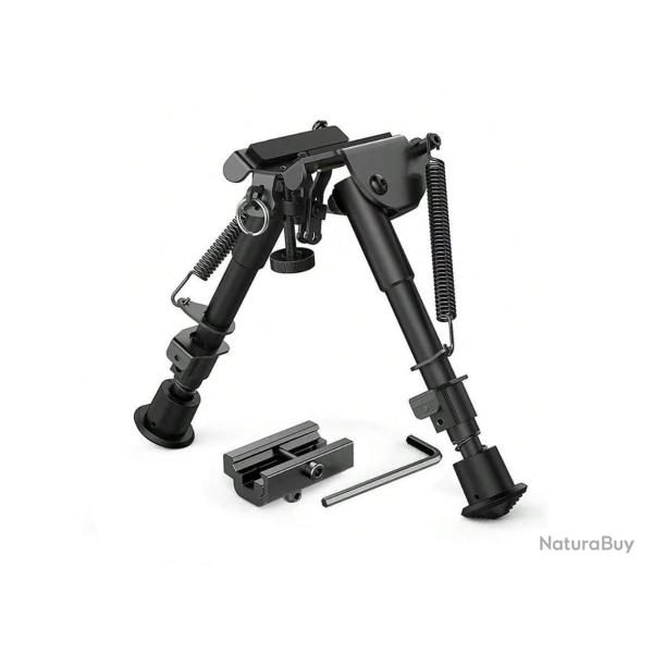 Bipied en aluminium � fixation Picatinny / Grenadi�re - 15 � 23cm