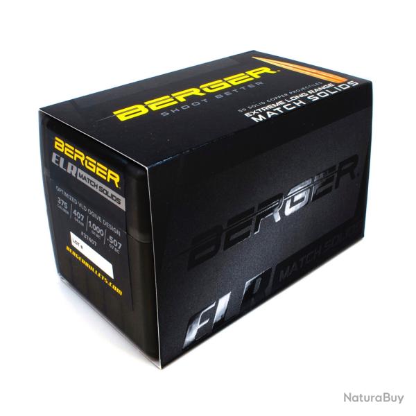 Ogives Berger Solid Bullets 375 Caliber 407 Grain ELR Match
