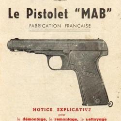 notice 5 pages pistolet MAB (envoi par mail) - VENDU PAR JEPERCUTE (m2781)