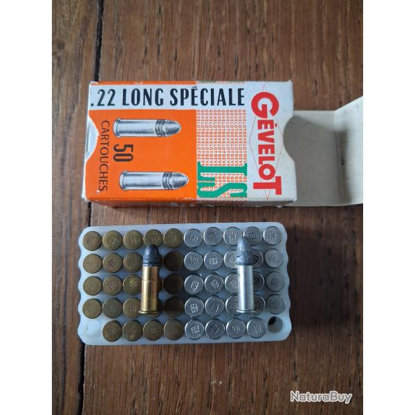 Cartouches  de collection, 22lr "long sp�ciale" G�velot, 1 bo�te entam�e (25 restantes+panachage)
