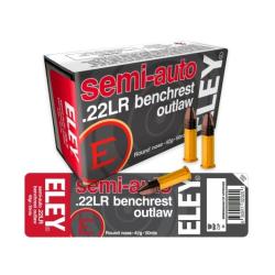 Balles ELEY cal.22LR semi-auto benchrest outlaw round-nose 42gr par 500
