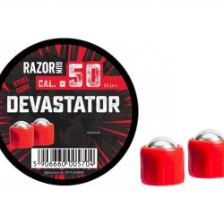 Billes cal.50 acier DEVASTATOR RAZORGUN pour HDR50 et TR50 PAR 180 (3 boites de 60)