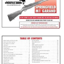 notice carabine SPRINGFIELD GARAND M1 en Anglais (envoi par mail) - VENDU PAR JEPERCUTE (m2788)