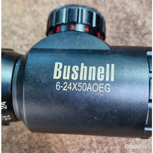 Lunette chasse bushnell banner 6-24�50 r�ticule lumineux rouge et vert