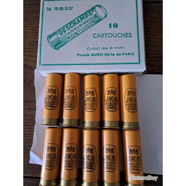 Bo�te  de 10  belles cartouches anciennes  cal 12 douilles cartons JK6