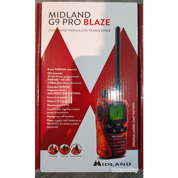 OFFRE SPECIALE NB MIDLAND G9 PRO ORANGE version export 5W boost�