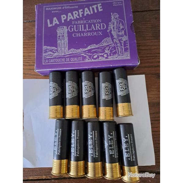 Bo�te de 10 belles cartouches anciennes cal 12 ELEY  douilles  cartons  noires