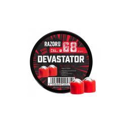 Billes Cal.68 m&eacute;tal DEVASTATOR RAZORGUN rouge pour HDS68 par 40