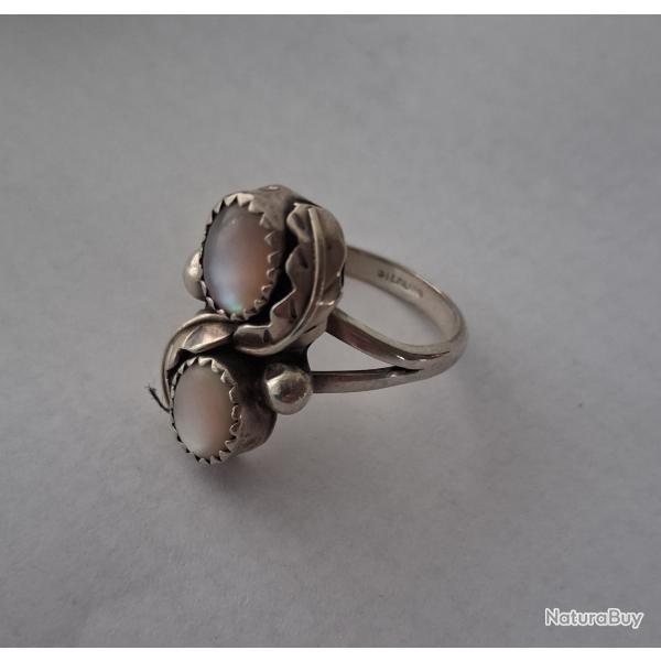 BAGUE VINTAGE D'ORIGINE AM�RINDIENNE NAVAJOS T.57 ARGENT 925