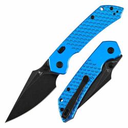 Couteau Tenable Fenrir Lame Harppon Acier Nitro-V Manche Alu Bleu Liner Lock B1034H92