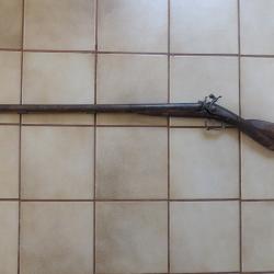 Fusil de chasse poudre noire ancien juxtapos&eacute;