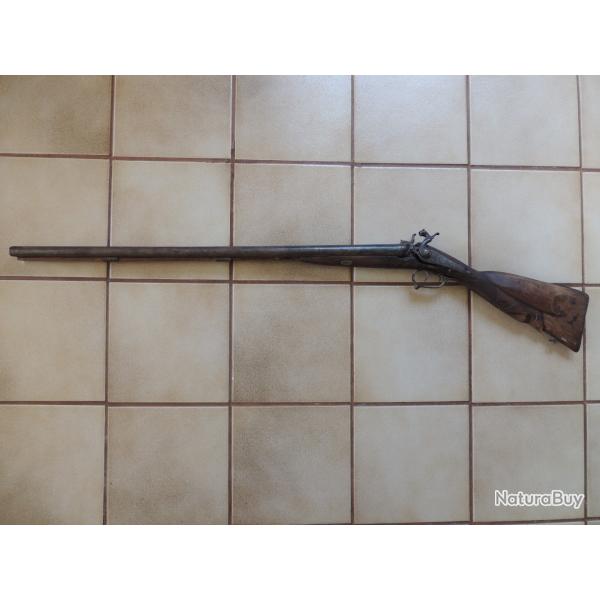 Fusil de chasse poudre noire ancien juxtapos�