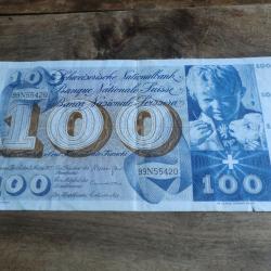 billet 100 francs suisse / 99N55420