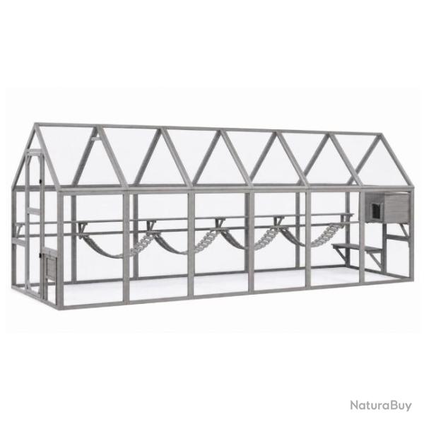 Enclos Mansion Run poules 7,90m� enclos grillag� parc en bois massif avis cielterre-commerce