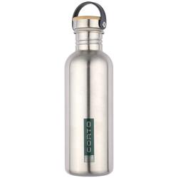 Gourde inox Corto 1L argent avec bouchon bambou