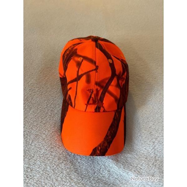 Casquette camouflage orange