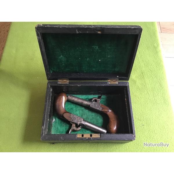 PAIRE DE DERRINGERS A BALLES FORCE AVEC BO�TE PI�CE D ORIGINE