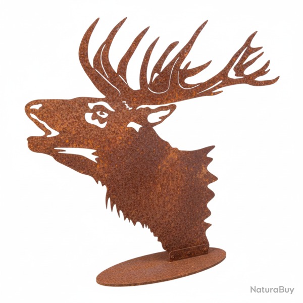 Silhouette t�te de cerf en m�tal