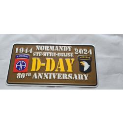 Plaque  souvenir  80&deg; anniversaire du d&eacute;barquement  (  2 )
