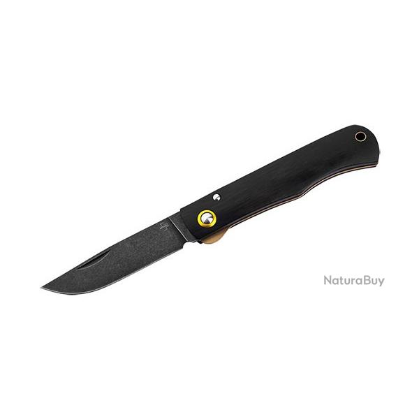 Couteau pliant BOKER plus rusticus all black lame 84mm manche �b�ne