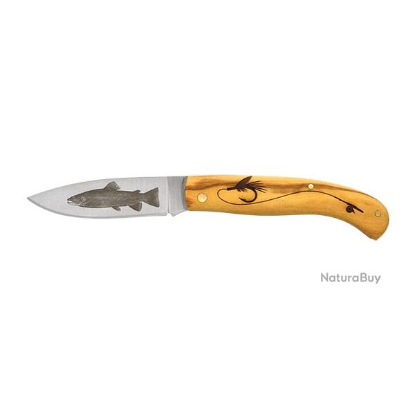 Couteau pliant JOKER truite lame 80mm manche olivier