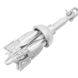 Ancre pliable fonte galvanis&eacute;e argent&eacute; 0,7 kg 18x5x5 cm bateau compact