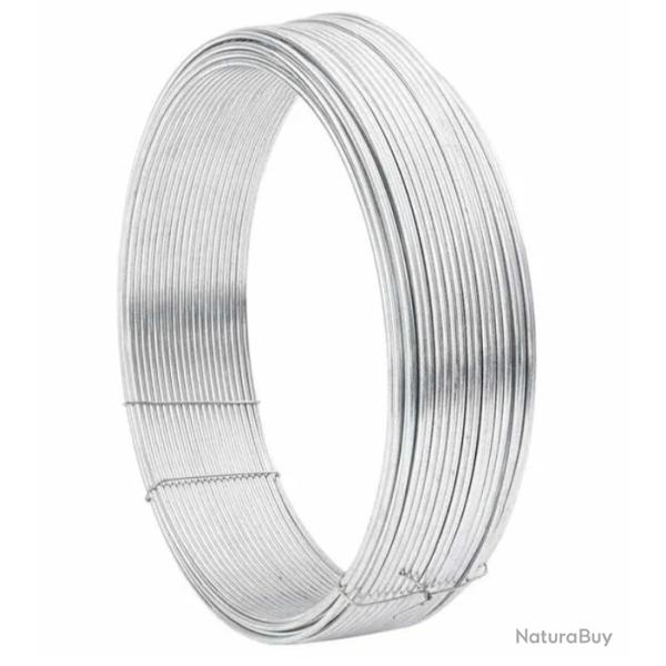 Fil cl�ture acier galvanis� argent� 25 m r�sistant ext�rieur