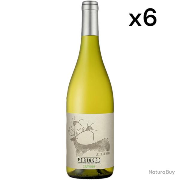 Vente Flash !!! "Le Cerf Noir" IGP P�rigord, 100% sauvignon 2023, le carton de 6 bouteilles