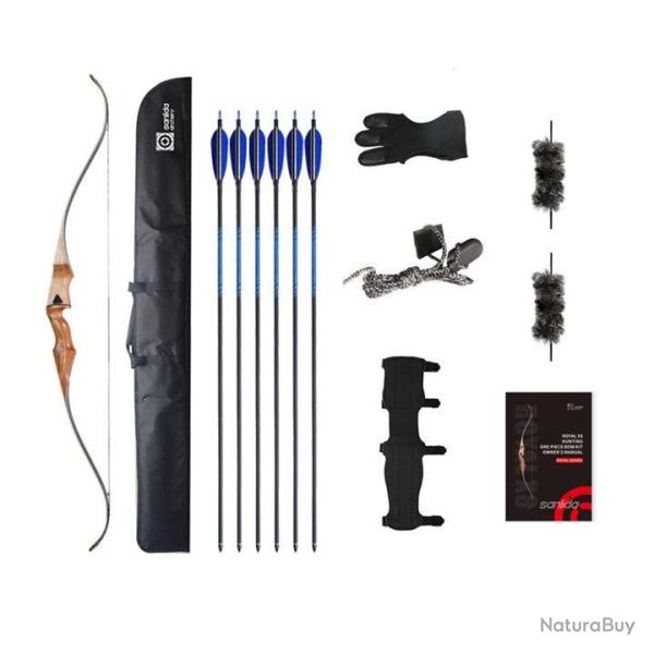 Pack recurve monobloc Royal X8 60� - Sanlida - Gaucher / 30#