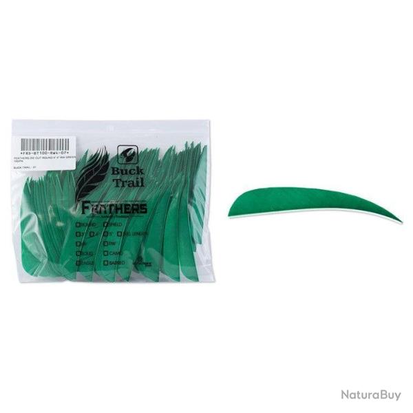 Plume Naturelle Parabolique 5" - Buck Trail - Vert Lime