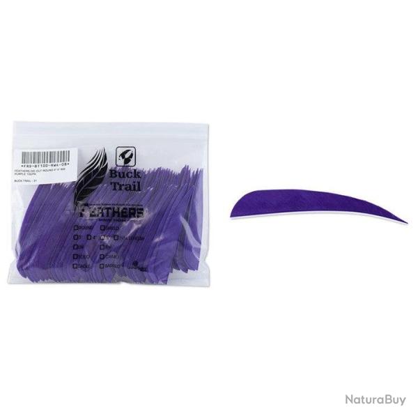 Plume Naturelle Parabolique 5" - Buck Trail - Violet