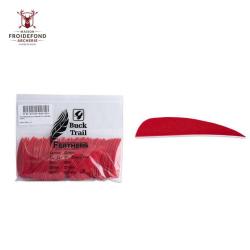 Plume Naturelle Parabolique Uni 3" - Rouge / Buck Trail