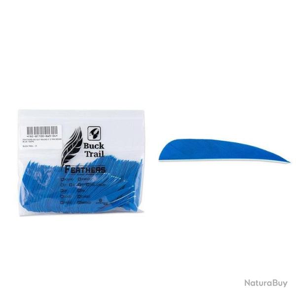 Plume Naturelle Parabolique Uni 3" - Bleu / Buck Trail