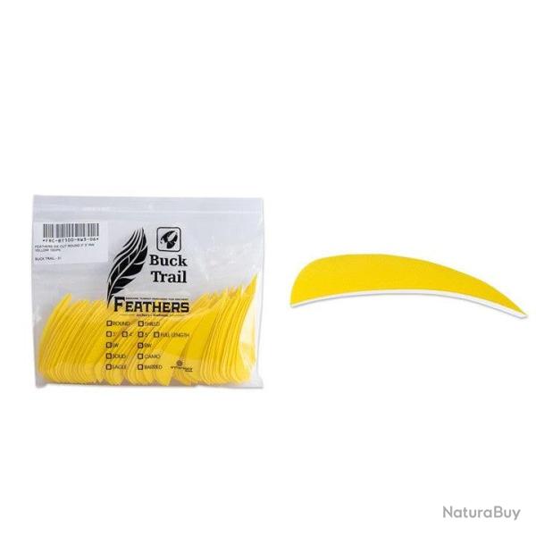 Plume Naturelle Parabolique Uni 3" - Jaune / Buck Trail